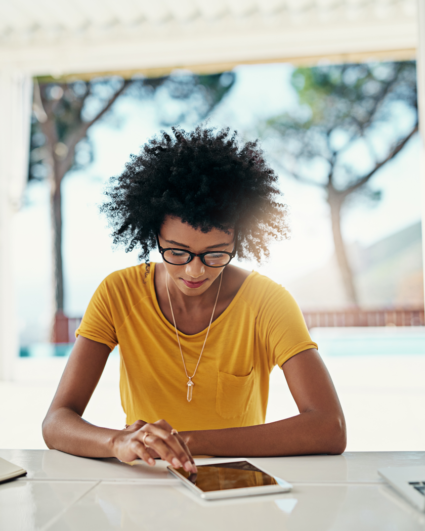 Woman doing Assessment