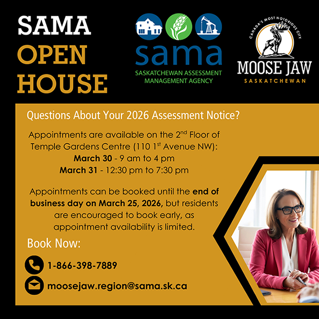 City of Moose Jaw Open House details - March 30-31, 2026